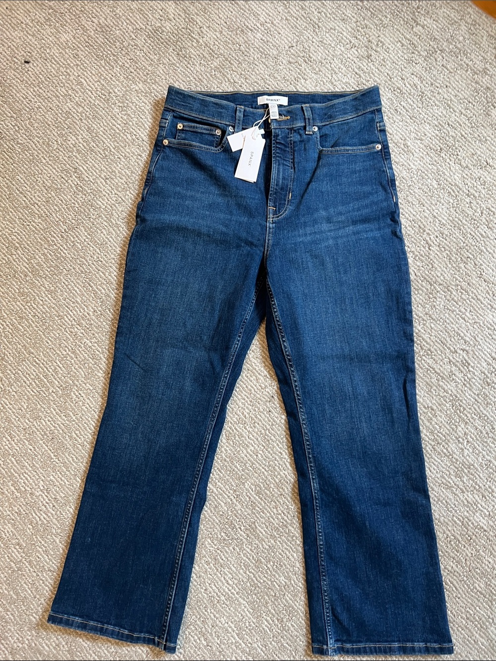 SPANX Blue Cropped Ankle Jeans - Picture 7 of 9